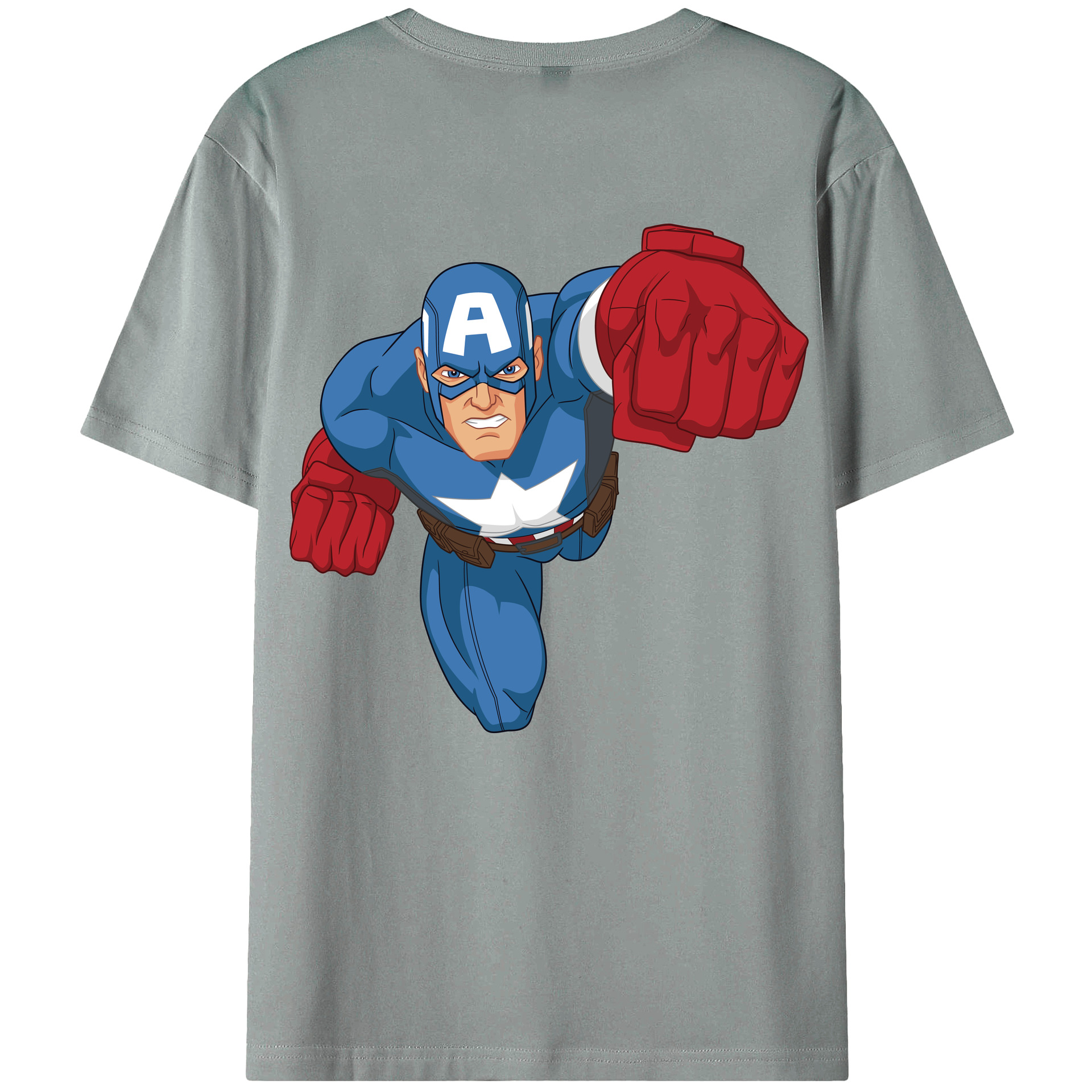 （画像用） アベンジャーズ The Avengers 綿100％ メンズ半袖Tシャツ（バックプリント） 通気性